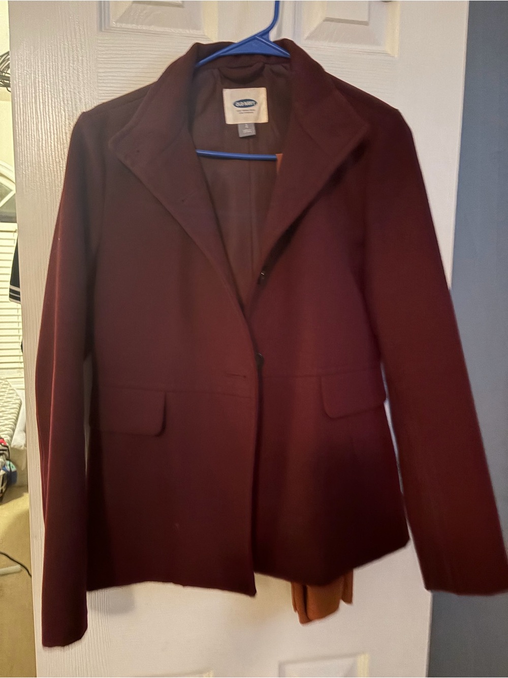 Old Navy Women's Dark Burgundy Pea Coat